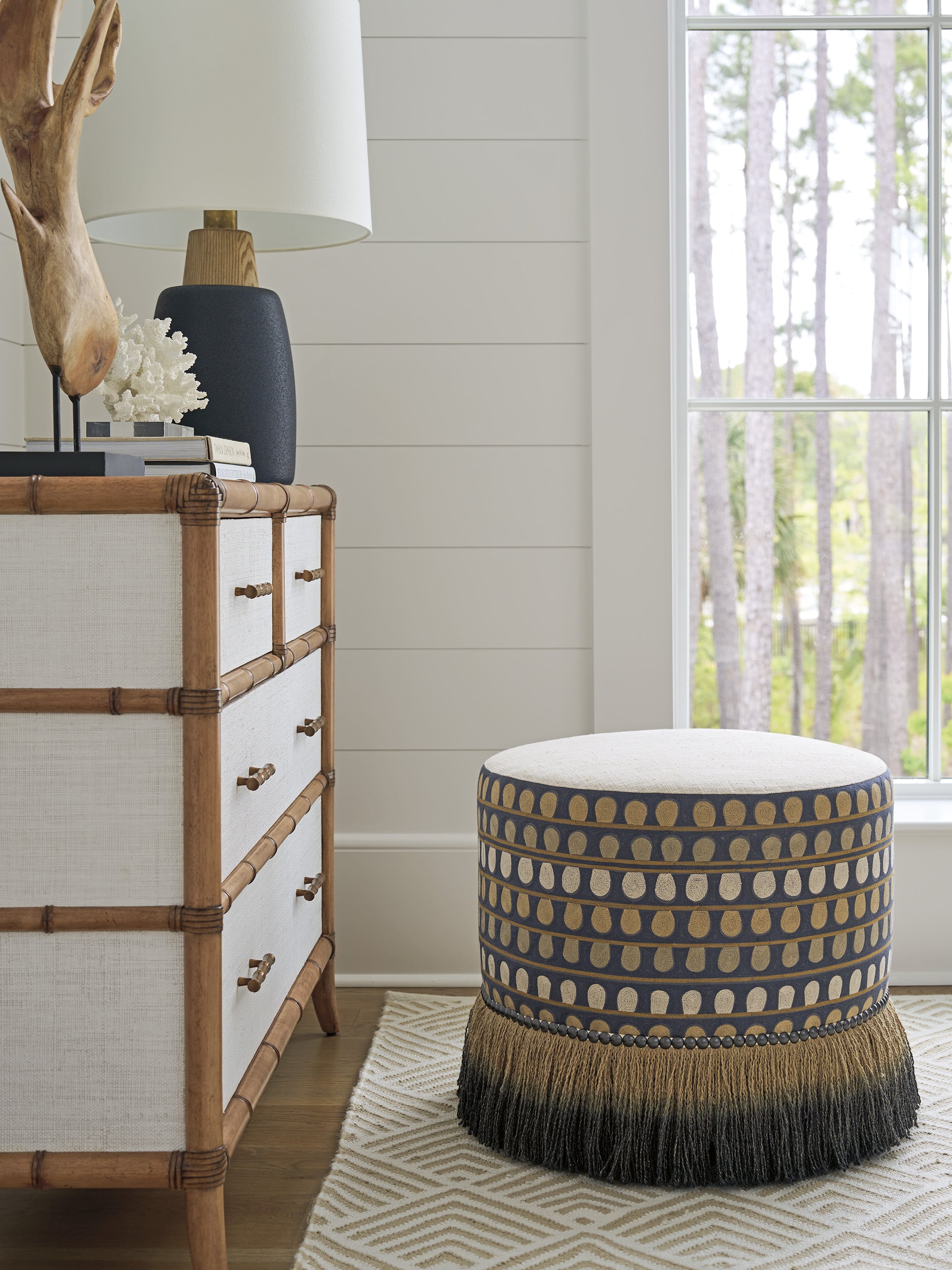 Lamar Swivel Ottoman