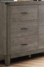 Homelegance Woodrow Contemporary 6-Drawer Dresser and Mirror