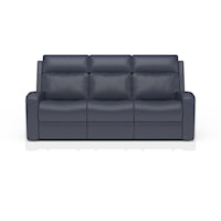 Contemporary Power Reclining Sofa with Power Headrest and USB Port