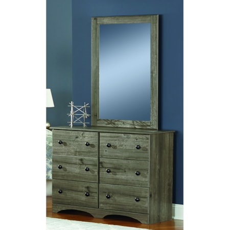Dresser and Mirror Set