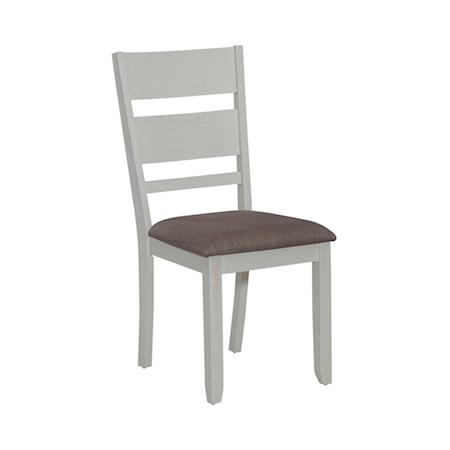 Slat Back Upholstered Side Chair