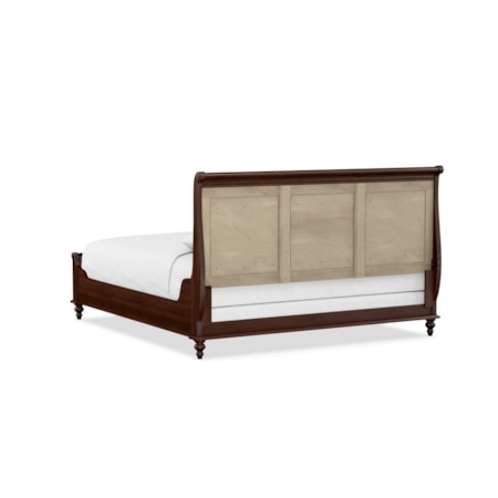 King Sleigh Bed with Low Footboard