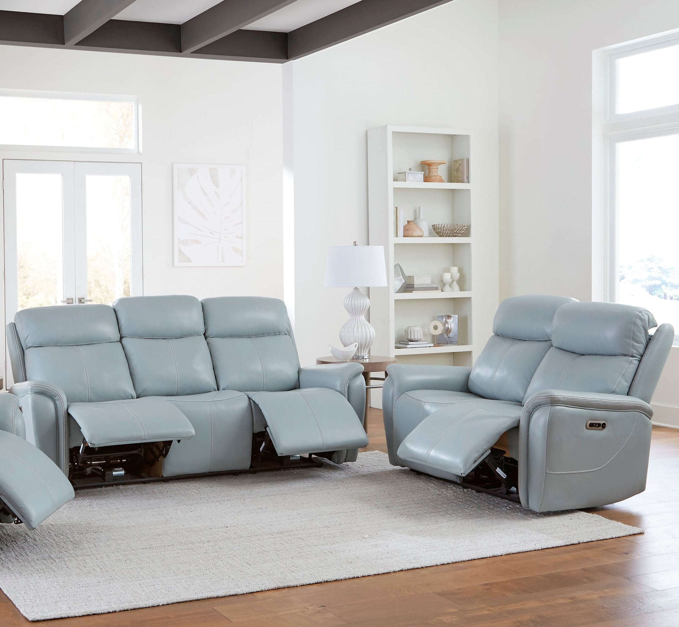 Power Reclining Sofa and Loveseat Set