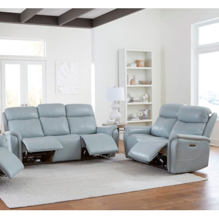 Power Reclining Sofa and Loveseat Set