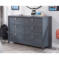 Casual Six-Drawer Bedroom Chest with Easy-Glide Drawers