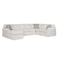 Transitional 4-Piece Sectional Sofa with Chaise
