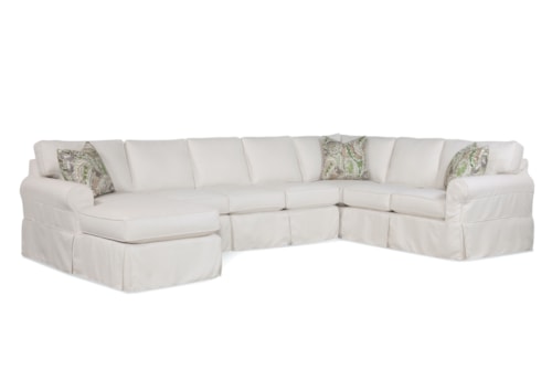 Transitional 4-Piece Sectional Sofa with Chaise