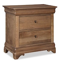 Traditional 2-Drawer Nightstand with Soft-Close Drawers