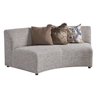 Contemporary Alston Armless Curved Sofa