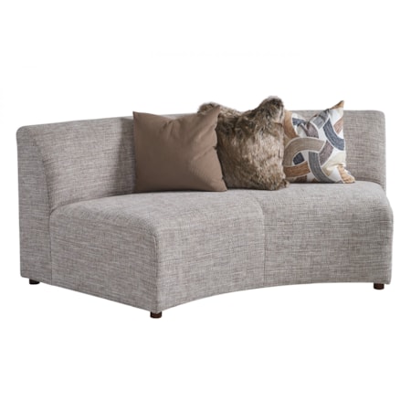 Armless Curved Sofa
