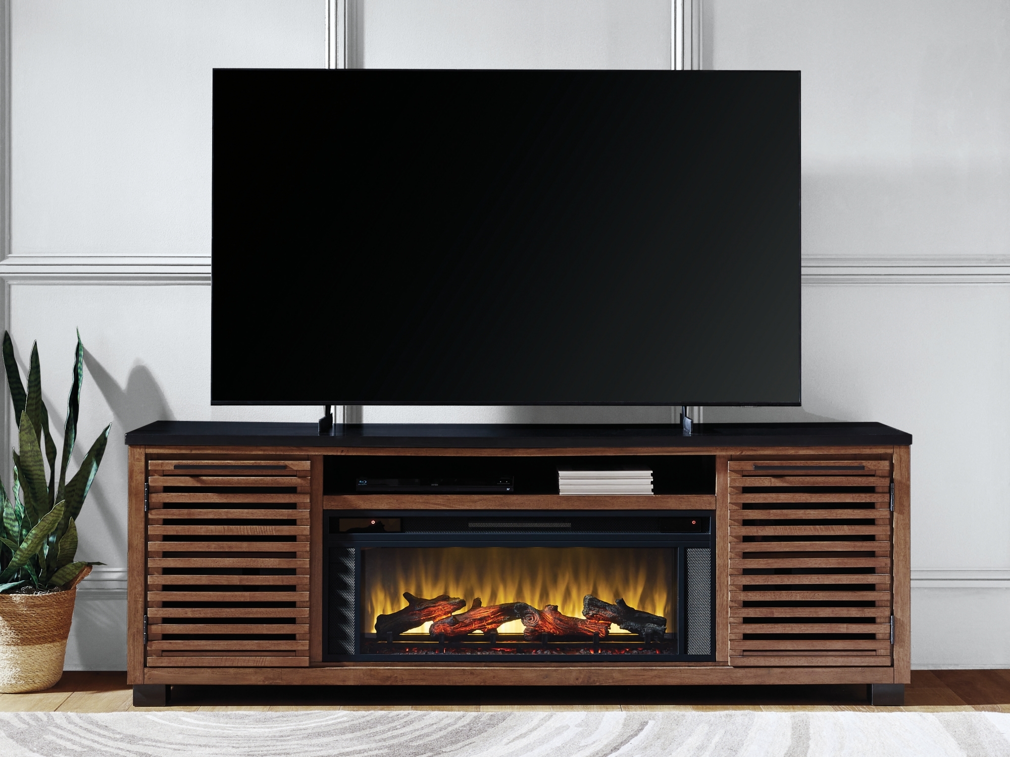 84&amp;quot; TV Stand With Electric Fireplace