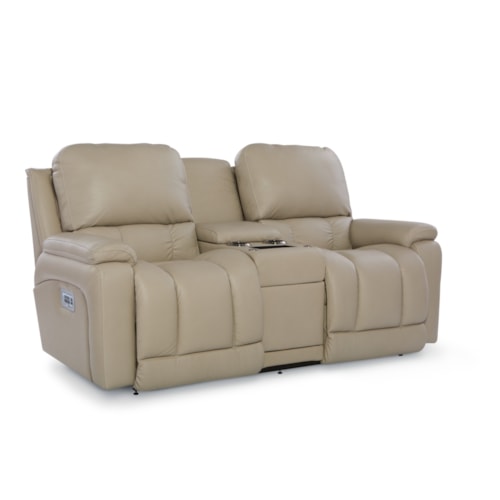 Casual Reclining Loveseat w/Console & Bucket Seats