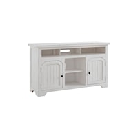 Transitional 56" TV Console with Adjustable Shelves