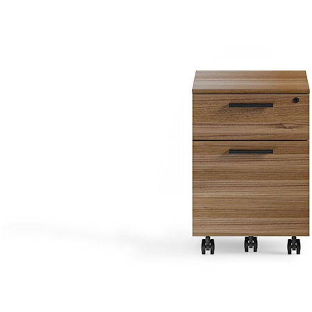Contemporary Mobile File Pedestal with Locking Drawers
