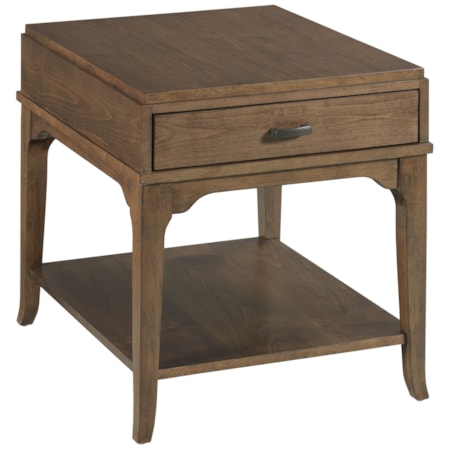 Rectangular 1-Drawer End Table