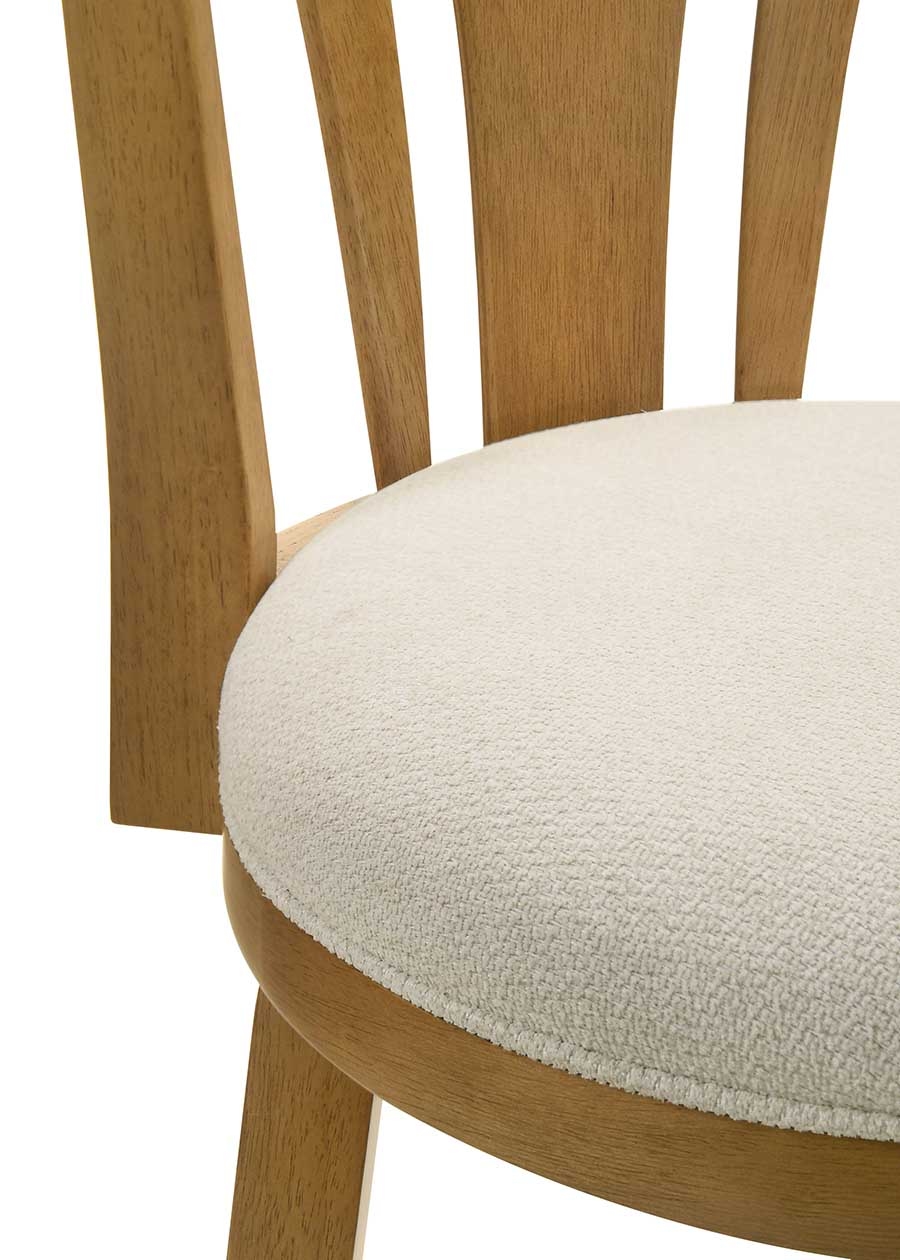 Armen Living Elle Upholstered Swivel Counter Stool