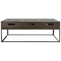 Contemporary Coffee Table with Three Drawers