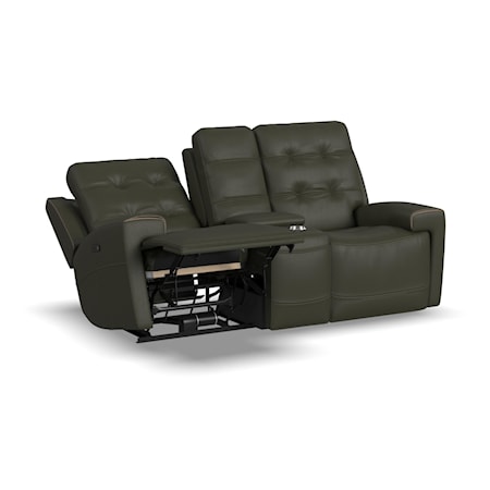 Power Reclining Console Loveseat