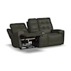 Flexsteel Iris Power Reclining Console Loveseat