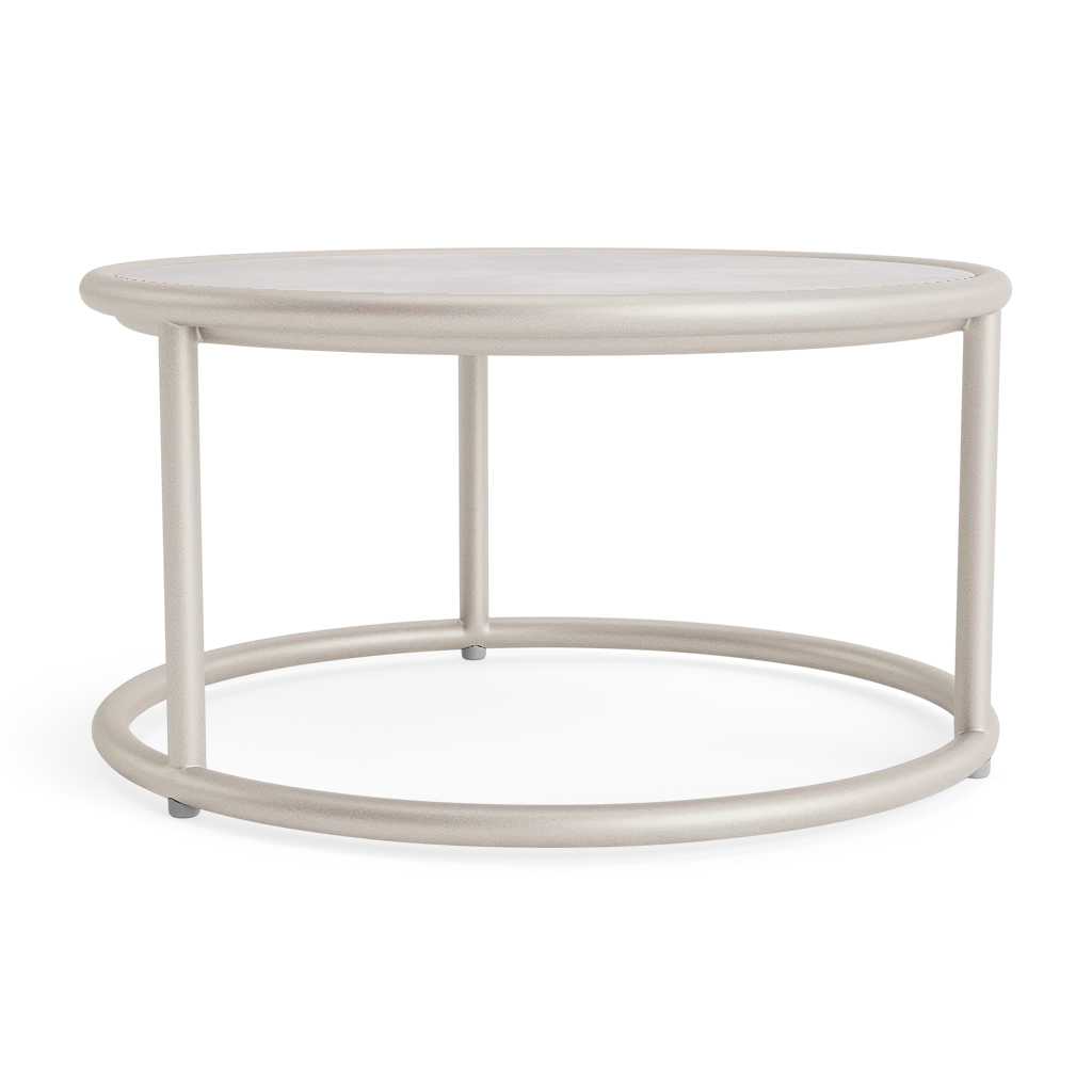 20" Round Aluminum Side Table w/Ceramic Top