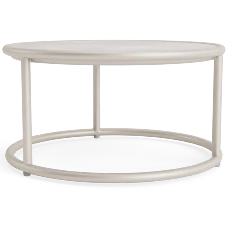 20" Round Aluminum Side Table w/Ceramic Top