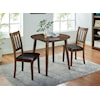 FUSA Blackwood 3-Piece Round Dining Table Set