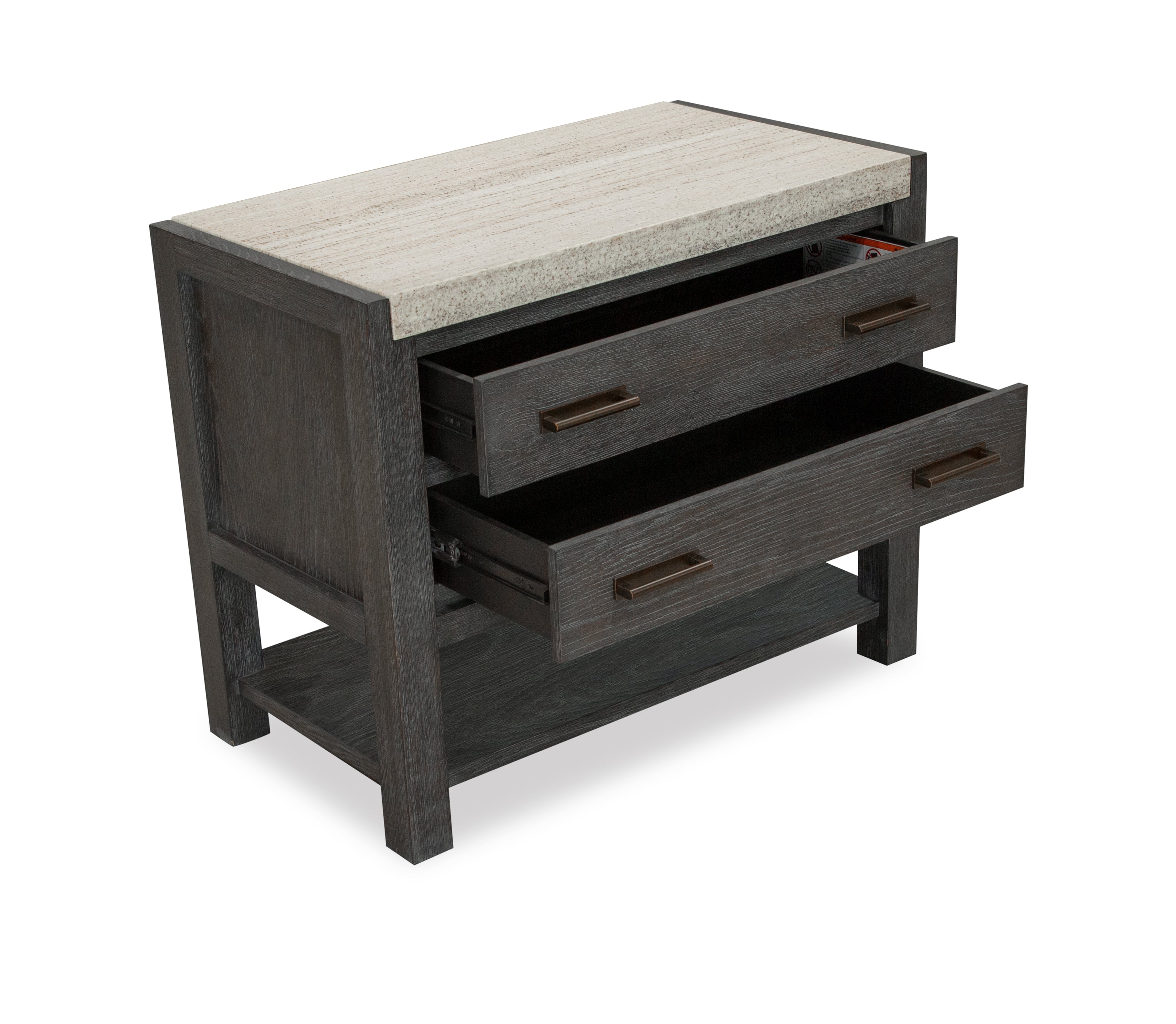 2-Drawer Open Nightstand
