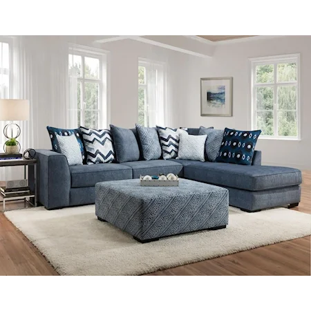 Coastal 2-Piece Sectional Sofa