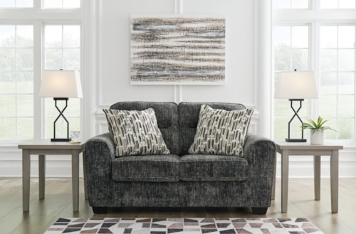 Contemporary Loveseat with Tapered Feet