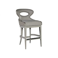 Zeitgeist Linen Upholstered Swivel Barstool