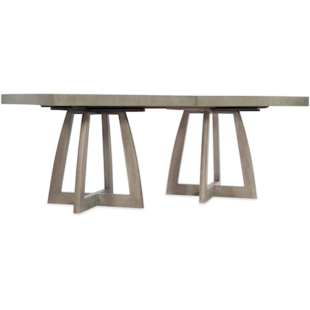Transitional 78" Rectangular Dining Table with 2  Extension Leaves