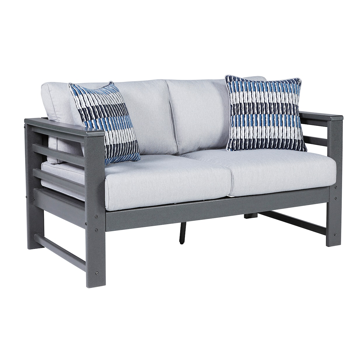 Signature Design Amora Outdoor Loveseat with Cushion