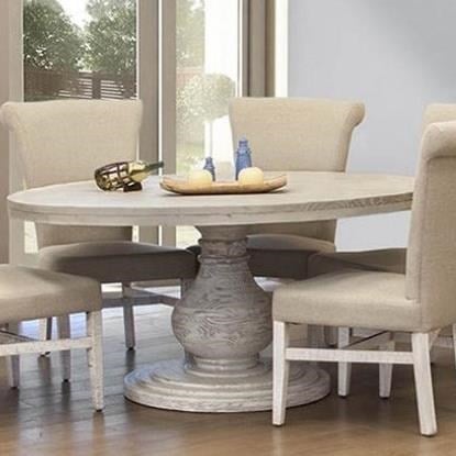 International Furniture Direct Bonanza Ivory Round Dining Table