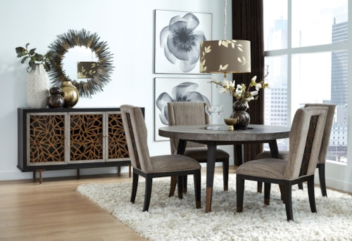 Transitional 5-Piece Dining Set