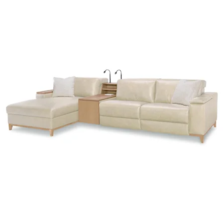 Contemporary 4-Piece Sectional with Console