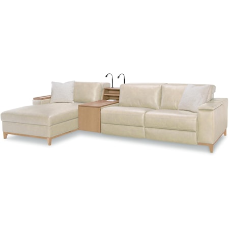 Contemporary 4-Piece Sectional with Console