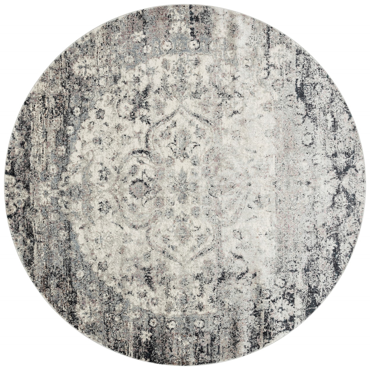 Reeds Rugs Anastasia 1'6" x 1'6"  Ink / Ivory Rug