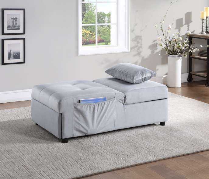 Homelegance Garrell Lift Top Storage Bench with Pull-out Bed