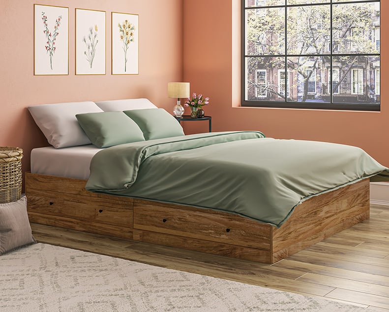 Sauder Cannery Bridge Storage Platform Bed