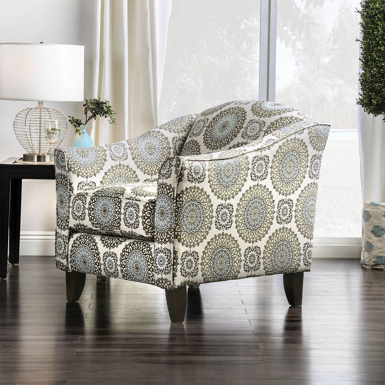 Furniture of America Misty Floral Chair
