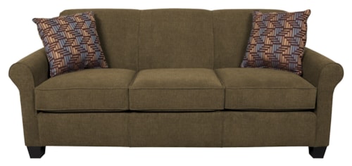 Transitional Sofa with Accent Pillows