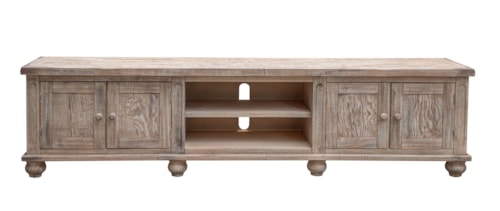Rustic 93" TV Stand with Wire Management