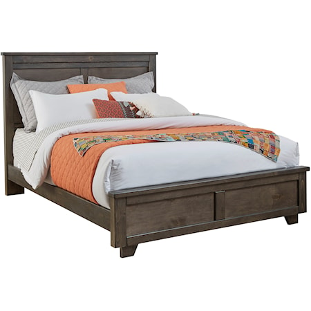 Transitional Queen Panel Bed