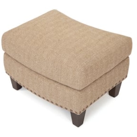 Transitional Accent Ottoman with Tapered Les