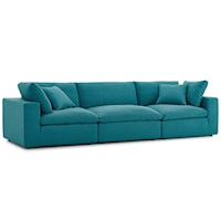 Down Filled Overstuffed 3 Piece Sectional Sofa Set