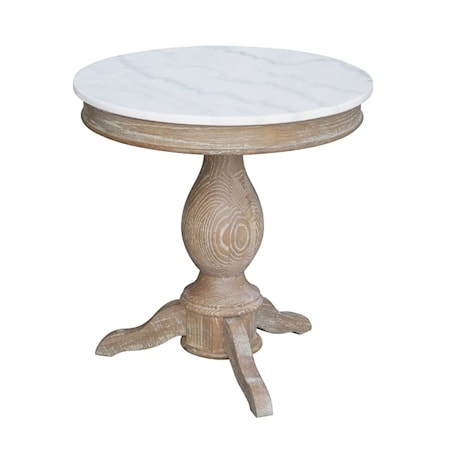 Marble-Top End Table