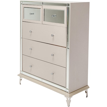 Upholstered 5-Drawer Chest