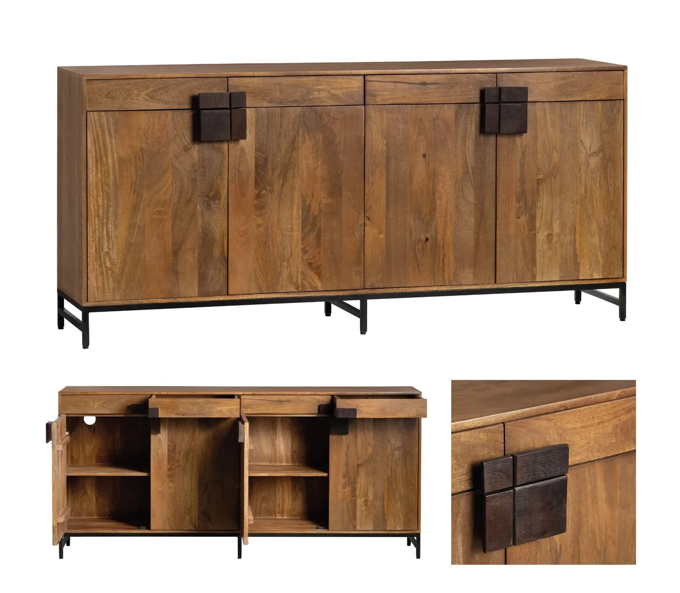 4-Door 4-Drawer Credenza