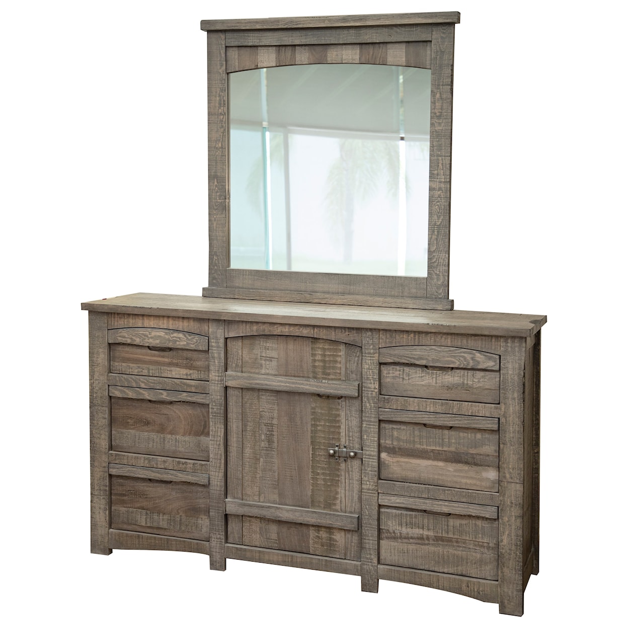 IFD International Furniture Direct San Antonio Dresser and Mirror