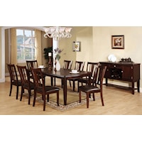 Transitional 9-Piece Dining Table Set